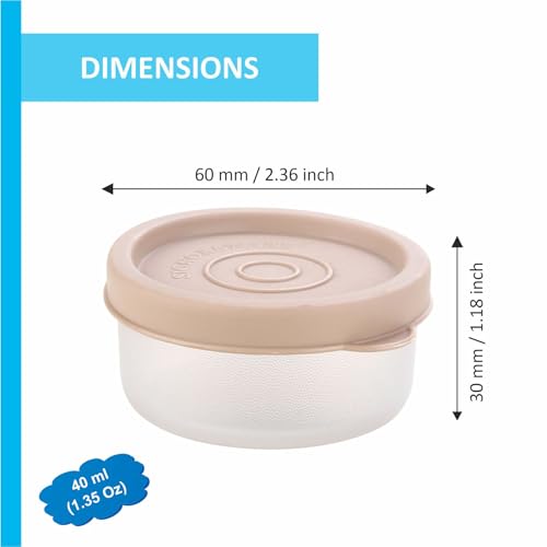 Image of Signoraware Nano BPA Free Plastic Containers Set (40mlx4 | Set of 4 | Brown)