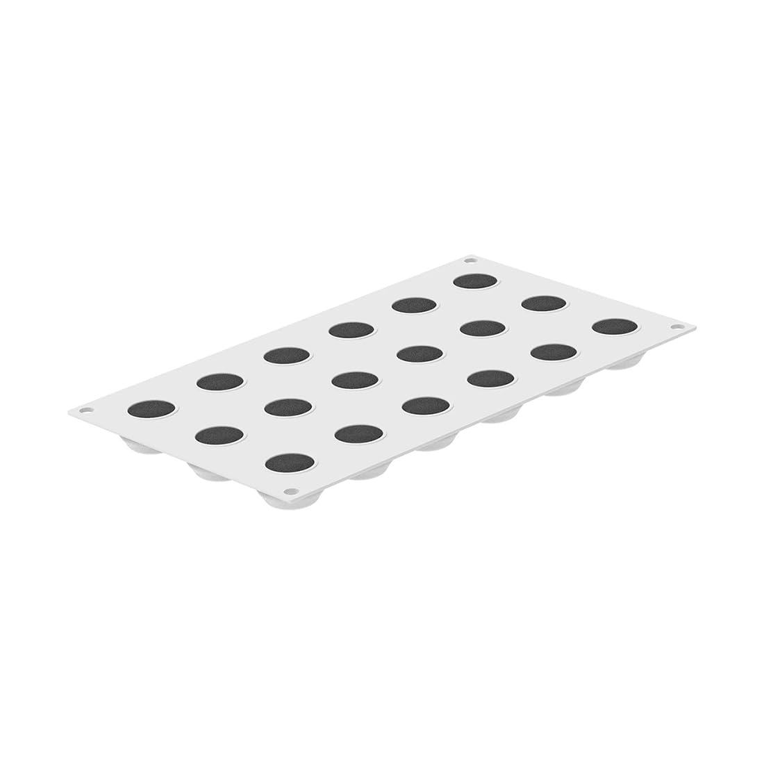 Silikomart Bignè Perfetto14 Plateau Silicone - 18 Mini Cavités Bouffantes Crème 3,5 x 2,0 cm - Moule Souple Antiadhésif pour Pâtisserie Choux