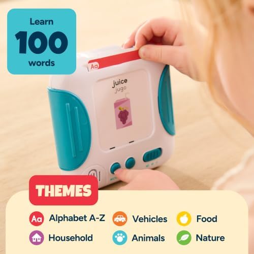 Chuckle & Roar Word Explorer Interactive Flashcard Reader System with 100 First Words & Game Mode, Ages 2-5+ - 2