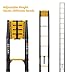 SINMEIRUN 20.3FT Telescoping Ladder, Portable Extension Folding Ladder, Multi-Purpose Compact Telescopic Ladder for Household or Outdoor Work, 330lbs Max Capacity