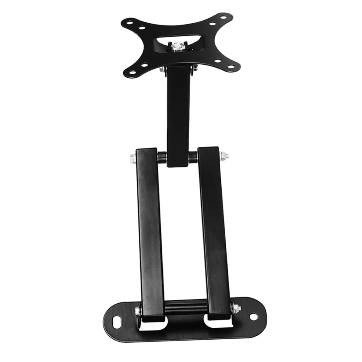 Supporto Tv da Parete Fisso per Monitor LED 15-27 Pollici | Angolo Inclinazione 15°, Portata 10kg, Metallo Nero, per Ambienti Commerciali e Intrattenimento