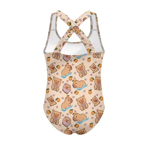 Image of Girls One Piece Swimsuits Size 5-14 Kawaii Gymnastics Leotard for Beach Vacations