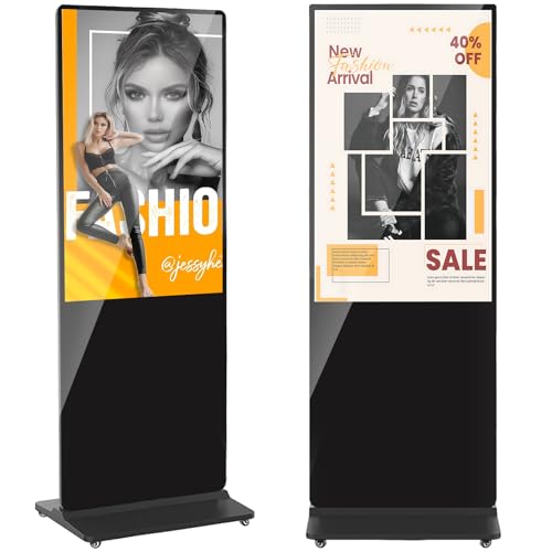 Image of 49 inch 4K Indoor Digital Signage LCD Screen IPS Floor Standing Digital Kiosks Interactive Displays with WiFi HDMI /USB Input Auto AD Player, Android OS