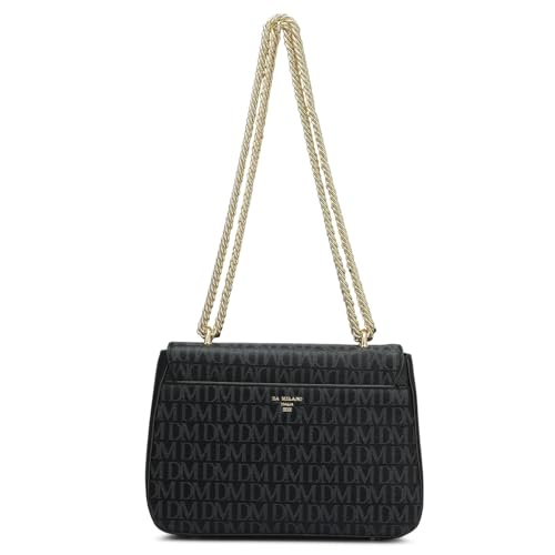 Image of Da Milano Women's Leather Shoulder Bag - Black