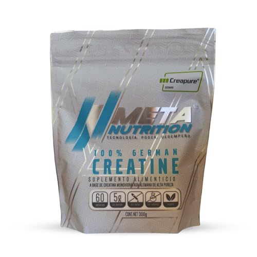 Creatinas, Meta Nutrition, Creatina Monohidratada Alemana Creapure®, 300g, 60 servicios.