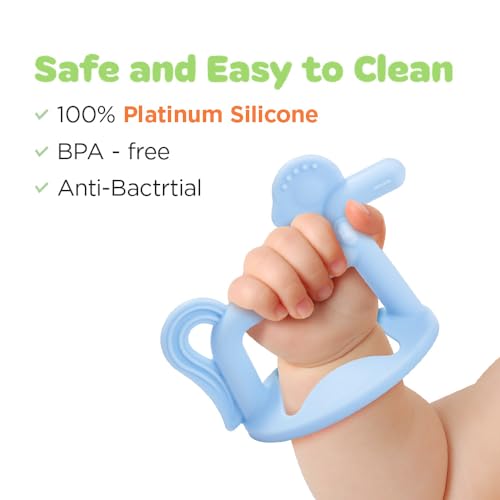 Image of Moyuum Silicone Pony Teether Toy | Made in Korea, Provides Teething Relief, Wearable Wrist Teether is Easy to Hold, Drop Resistant Bracelet, Babies 3+ Months