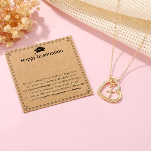 Graduation Gifts for Her, Kindergarten Preschool 5th 8th High School Cross Necklaces for Girls Teens Women Jewelry3