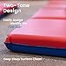 ECR4Kids Premium Folding Rest Mat, 3-Section, 2in, Sleeping Pad, Blue/Red