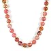 Produktbild AqBeadsUk Classic Semi-Precious Gemstone 14mm Cherry Quartz Faceted Round Beads 18.8 inch Luxury Hand-Knotted Women's Necklace