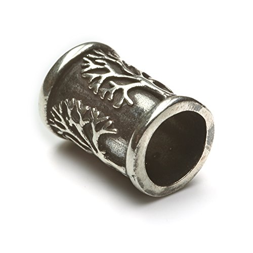 Drachensilber Adorno para barba con diseño de árbol de la vida, plata 925, joya celta, joya para el pelo para hombres y mujeres Cover