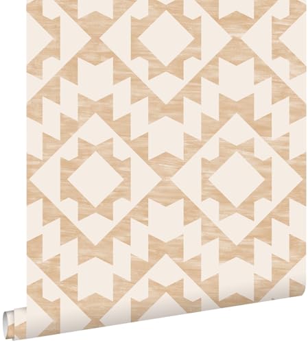 papier peint tapis Marrakech beige 53 cm x 10.05 m - ESTAhome