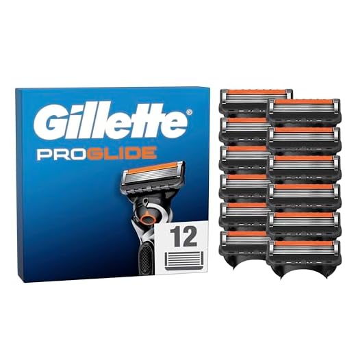 Gillette Proglide Pack de 12 Recambios Para Maquinillas De Afeitar Para Hombre, Cuchillas De Afeitar Con Doble Lubricación y Recortadora De Precisión