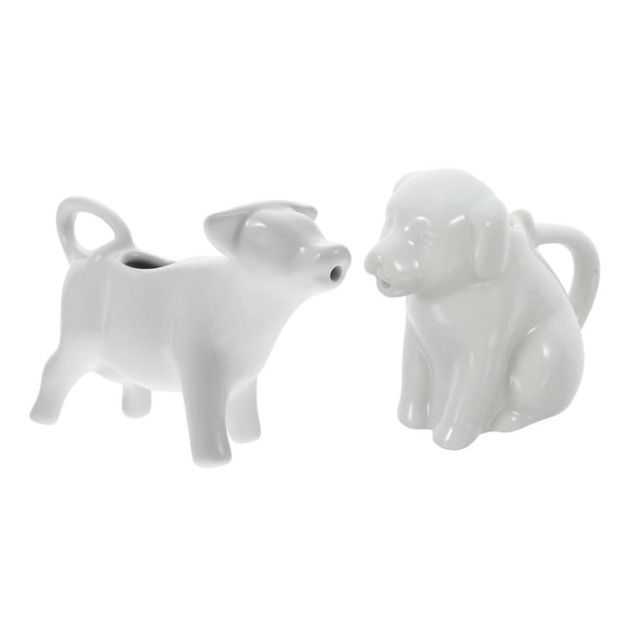 TOPBATHY 2 Lattiere In Ceramica A Forma Di Mucca - Brocche Per Salsa, Sciroppo, Caffè E Tè, Contenitori Per Condimenti A Tema Animale
