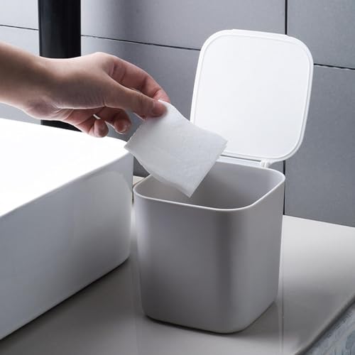 Mini poubelle avec couvercle plastique - Corbeille à déchets - 6