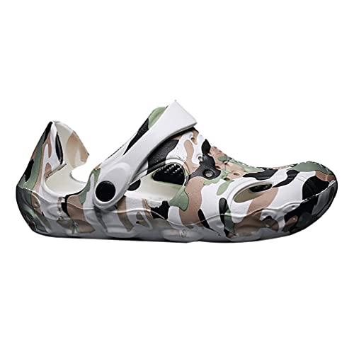 Rengzun Sabots Homme Respirant Chaussures de Jardin D'Été Léger Antidérapant Pantoufles EVA Camouflage Sandales Plage Taille 40-45 Cover