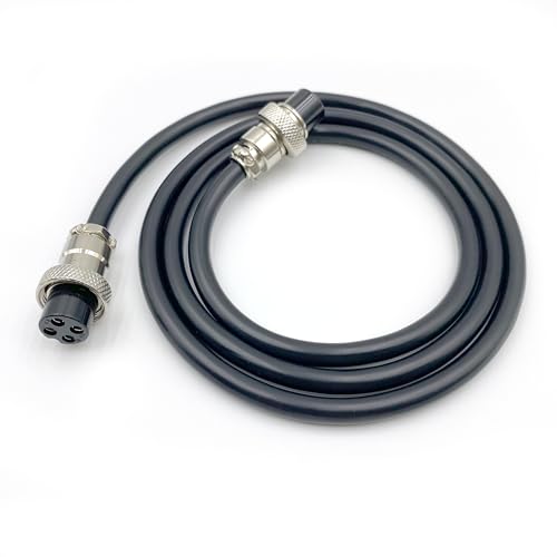 29.53 ft GX16 4 Pin Double Female Head Aviation Cordset, GX16 4Pins Female to Female Connector Electrical Cable Panel Mount Circular Metal Aviation Adapter Cordset for Ships 20AWG (9meter)