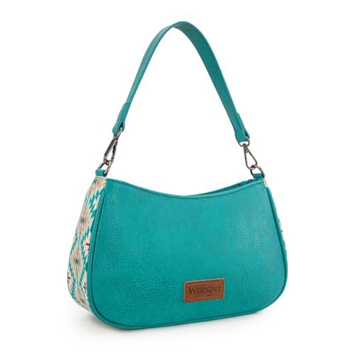 Wrangler Western Shoulder Bag for Women Small Purse Aztec Hobo Bag HandBag with Detachable Strap