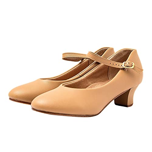 Image of ARCLIBER Character Shoes for Women Ankle Strap 1.55 inch Dance Heels for Ballroom Salsa Tango