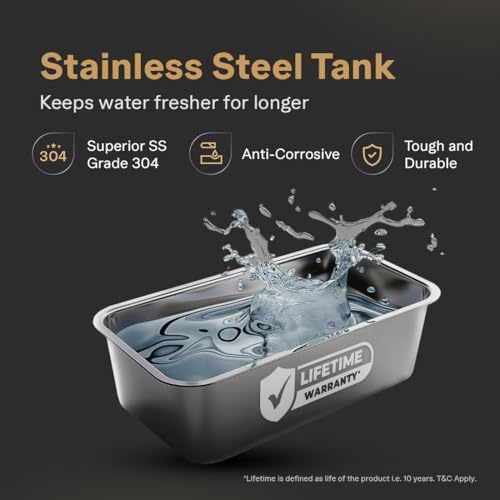 Image of Aquaguard Aspire Halo UV+HMR Water Purifier | Removes Heavy Metals | Intelligent Halo Lights | Water Quality Display | Stainless Steel Tank | 2-Year Filter Life