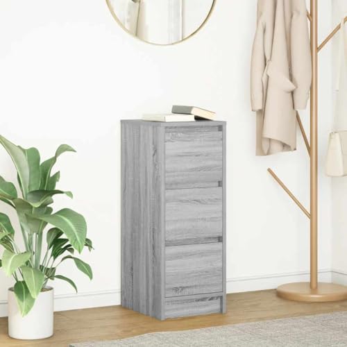 Cómoda de madera gris para optimizar el espacio de almacenamiento en el salón 3