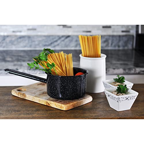 Mirro Enamel Sauce Pan, 2 Quart, Black #TOP4
