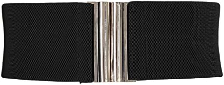 Grace Karin Broad Stretchy Classic Waist Belt with Metallic Buckle Muticolored CL409