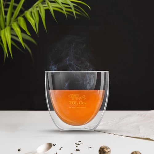 Image of TGL Co. Double Walled Clear Coffee Mug -1 Piece (250ml) | Heat-Resistant Borosilicate Glass | Insulated Tea & Coffee Cup | Lightweight, Durable, No Condensation | for Hot & Cold Beverages