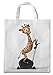 Produktbild Merchandise for Fans Einkaufstasche- 38x42cm, 8 Liter - Motiv: 3D Comic Giraffe auf dem Ergometer - 04