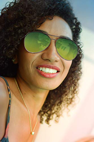 Macro Giant Classic Drop Shape Sunglasses, Polarized, 100% UV Protection, UV 400 With Case, Military Style, Al-Mg2