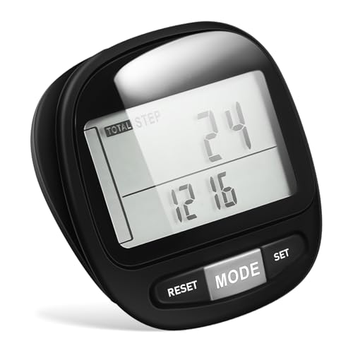 ARTSEWPLY Screen Pedometer Portable Step Counter with Sensor Technology Clip Design for Accurate Step Tracking Compact Durable for Outdoor Use for Walking