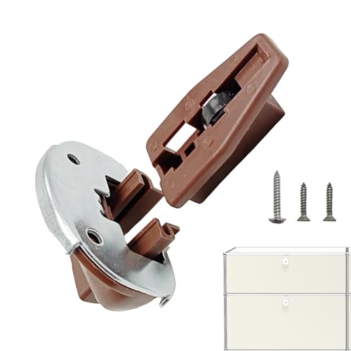 Kit de guía de cajón - Tope de diapositivas de cajón bajo plano - Guías de riel de piezas de repuesto para cajones no cabina, mesa de aparador, gabinetes de cocina retro