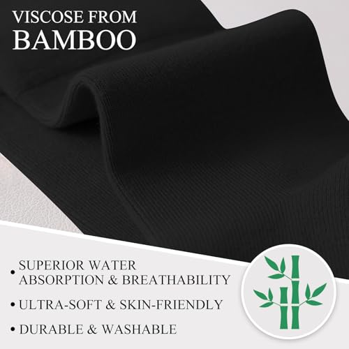 Womens Viscose Bamboo Crew Socks Casual Calf Thin Dress Socks Soft Above Ankle Sock 3-5 Pairs4