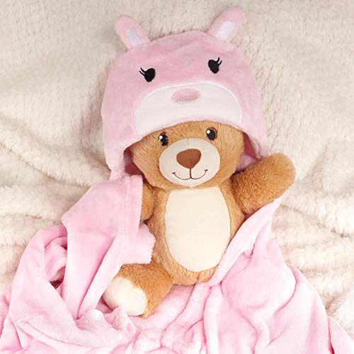 Image of BambooMN Super Soft Hooded Baby Bath Animal Towels - Cute Nursery Essentials Ages Newborn to Toddler - For Girls /Boys