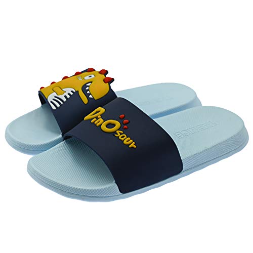 ChayChax Zapatillas de Baño para Niños Ligero Bañarse Chanclas de Casa Suave Zapatos de Playa y Piscina para Niña Niño,Azul,31/32 EU