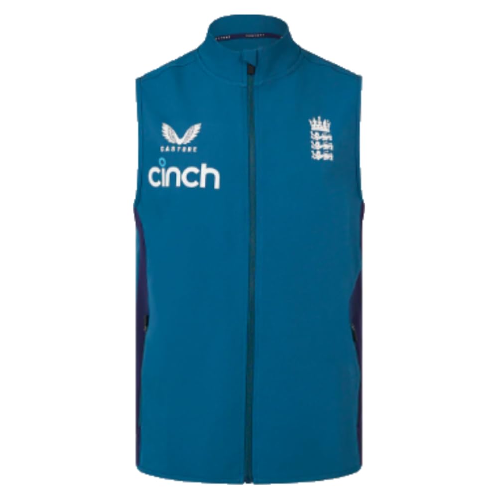 Castore Blue 2023 England Cricket Training Gilet (Deep Dive)