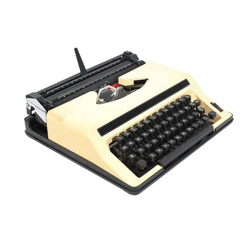 Retro Typewriter Black, Portable Manual Typewriter, Nostalgic Typewriter for Crafting Room Decorating Gifts and Notes Letters