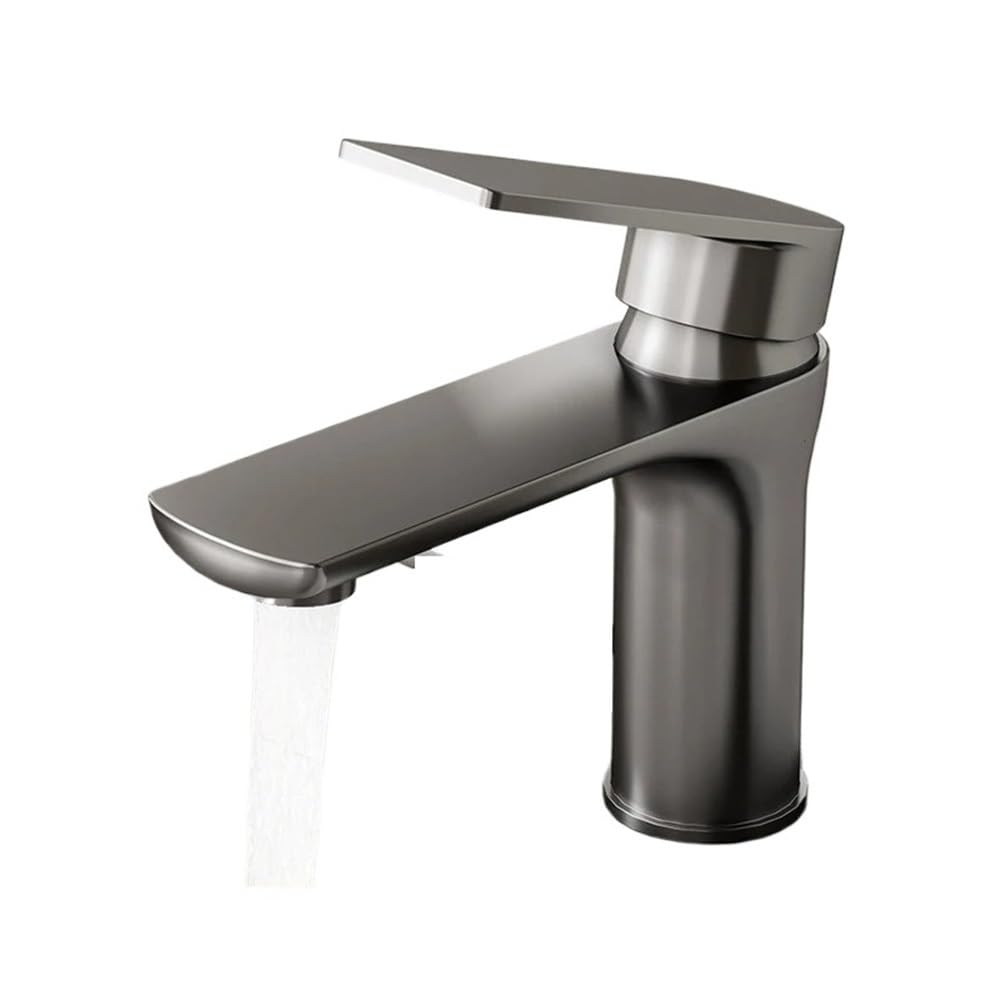 Mitigeur de lavabo en acier inoxydable gris à capteur automatique haut de gamme