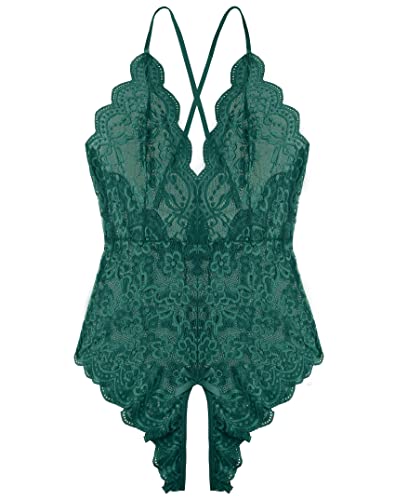 Lingerie for Women One Piece Teddy Lingerie V Neck Sexy Bodysuit Lace Nightie