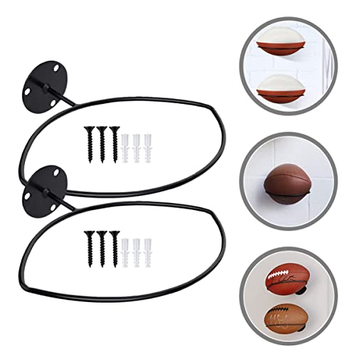 Zerodeko 2 Peças Rack De Armazenamento Doméstico Para Montagem Em Parede De Rugby Suporte De Exibiçã