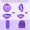 ACWOO Disque Menstruel Réutilisable, 2PCS Disque Menstruel Souple Et Étanche En Silicone, Disque Menstruel Set Avec Disque Menstruel S+ L, Disque De Conteneur En Silicone, Sacs De Rangement #1