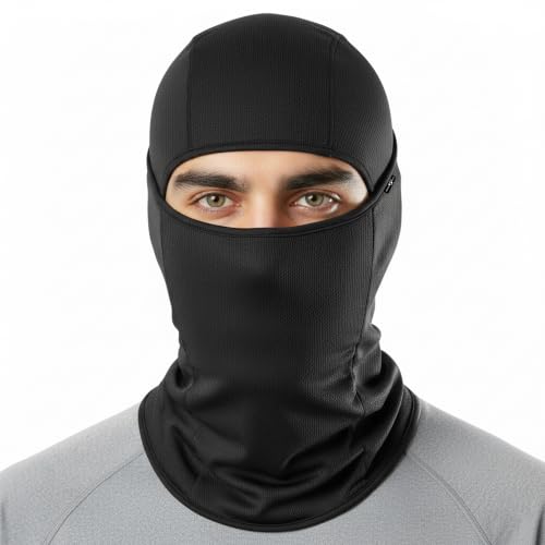 Image of Kingsway Full Face Mask Balaclava for Bikers - Premium Riceknit Helmet Liner | UPF 50+ UV & Dust Protection | Riders Face Mask for Boys