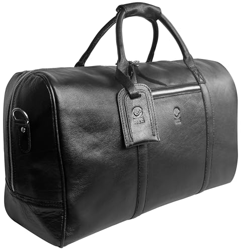 Image of Handmade Leather Travel Duffel Bag - Airplane Underseat Carry On Bags by Rustic Town