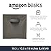 Amazon Basics Collapsible Fabric Storage Cubes Organizer with Handles, Sturdy, Gray, 10.5-x-10.5-x-11-inch, Pack of 6