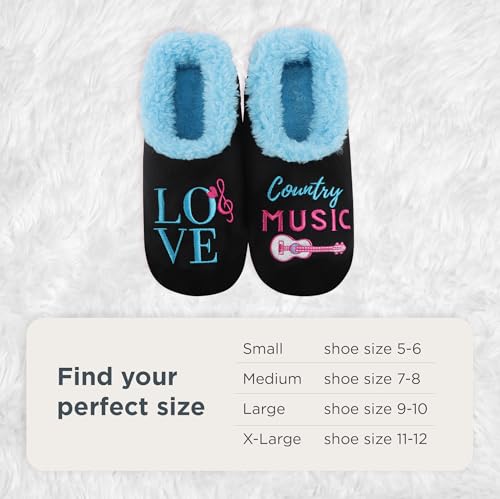 Image of Snoozies Slipper Socks -Funny Quote House Slippers for Women, Non-Slip Fuzzy