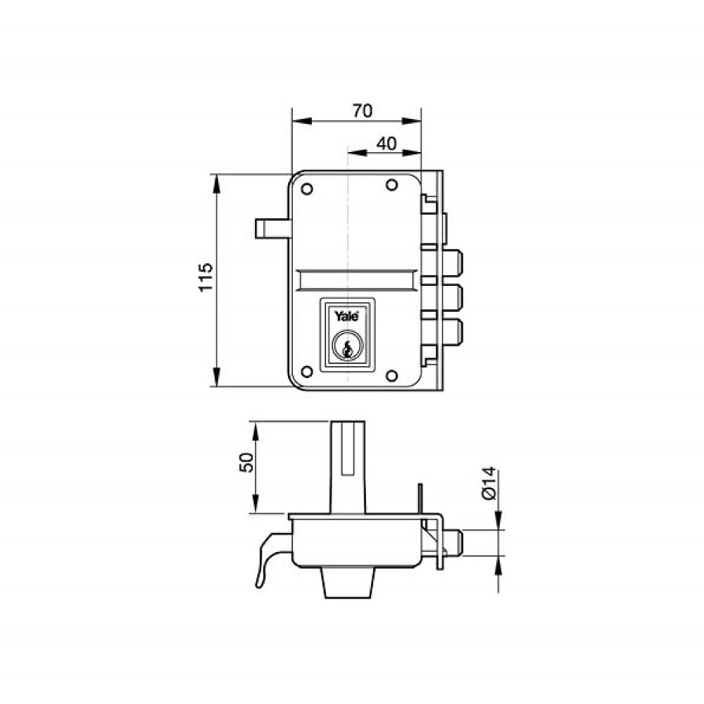 YALE 8-Hp Dcha Schlösser