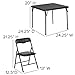 Flash Furniture Mindy Kids 5-Piece Folding Table and Chairs Set for Daycare and Classrooms, Children's Activity Table and Chairs Set, Black
