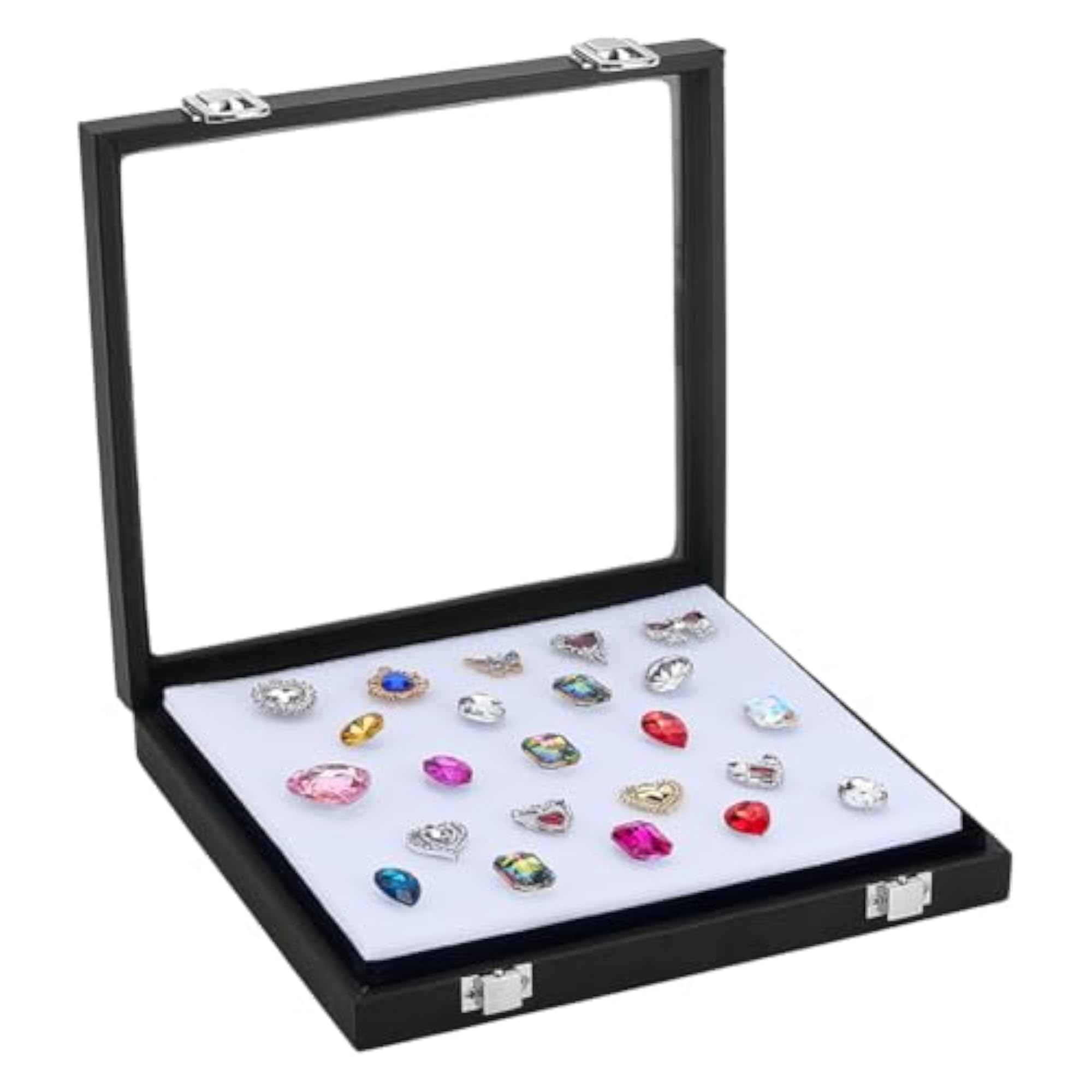 Diamond Storage Box Leather Jewelry Display Case