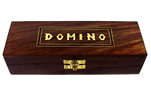 Juego de dominó de madera artesanal miniatura 2