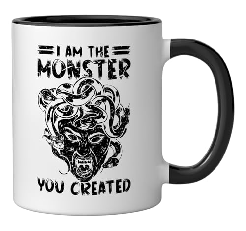 Taza de cerámica Medusa mitología griega negro/blanco miniatura 2