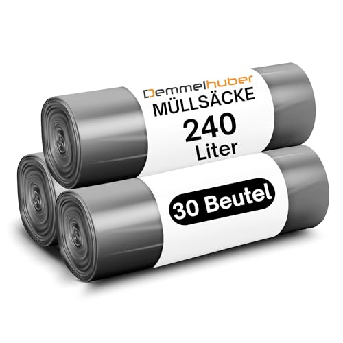 Müllsäcke 240 Liter extrastark & reißfest 60 m Abfallsäcke 3 Rollen